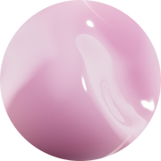 Un glob roz lucios, cu o textură netedă și fină, evidențiind o nuanță delicată de roz.